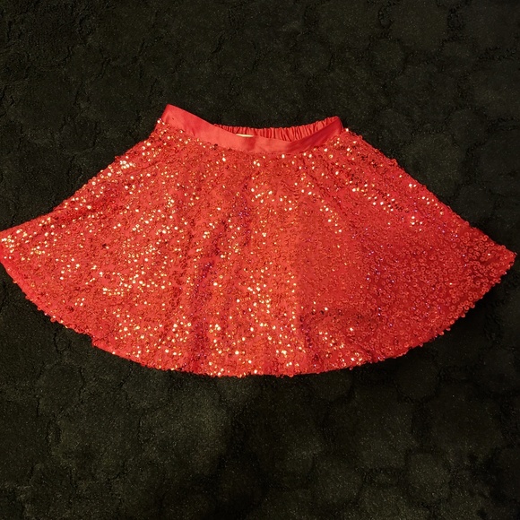 Red Sequined Skirt (Sweater sold Separately) - Picture 2 of 3